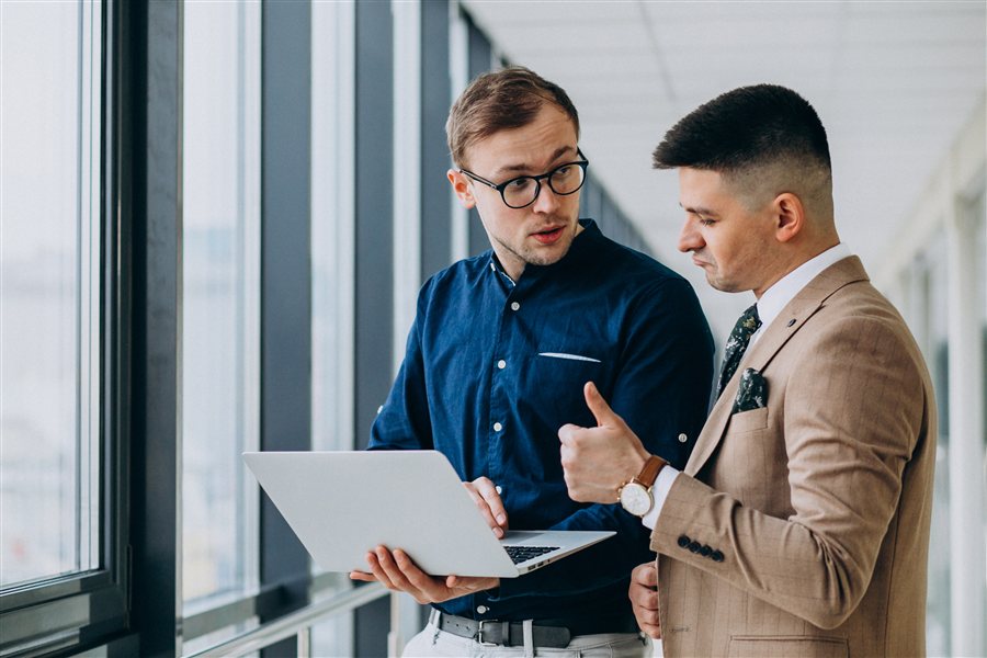 Business partners meeting in a modern office